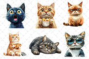 Funny Meme Cats Sublimation Clipart, an Illustration by Dream Creation (Thumbnail 3 of 6)