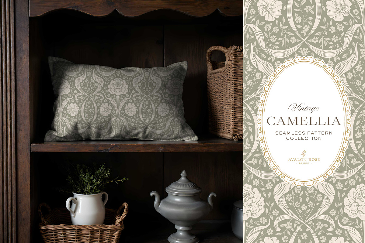 Arts & Crafts Floral Pattern Sage, a Pattern Graphic by Eclectic Anthology (Photo 9 of 10)