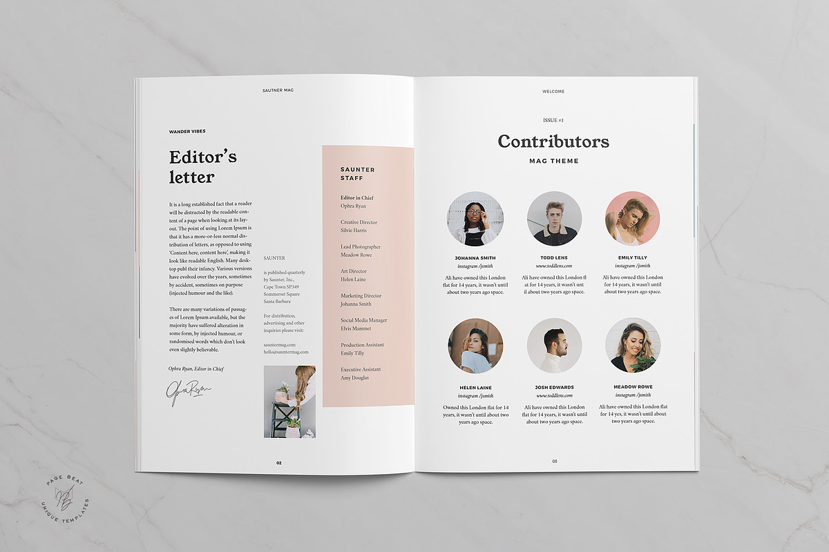 Saunter • Lifestyle Magazine, a Magazine Template by PageBeat (Photo 3 of 12)