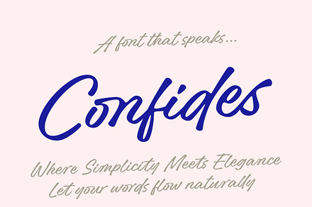 Confides - Handwritten Script Font