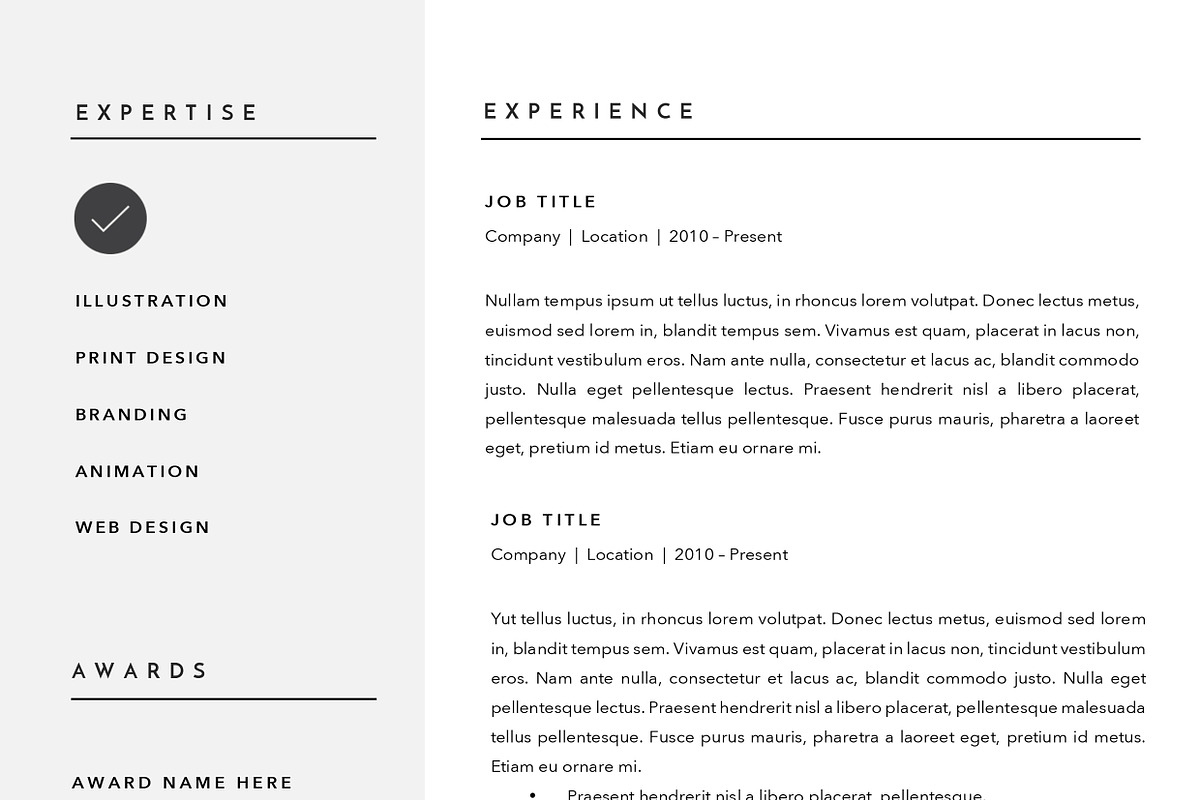3 Page Resume Template | INDD + DOCX, a Resume Template by Basic Creations (Photo 5 of 5)