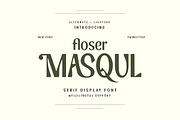 Floser Masqul - Serif Display Font, a Serif Font by twinstd (Thumbnail 1 of 10)