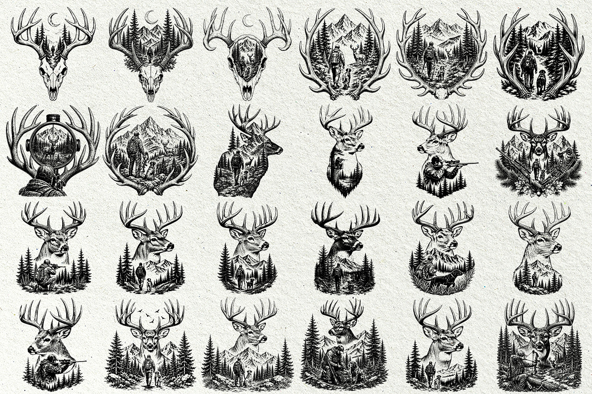 Hunting Scenes SVG Graphics, a Sport Illustration by DENIDigitalArtSudio (Photo 3 of 10)