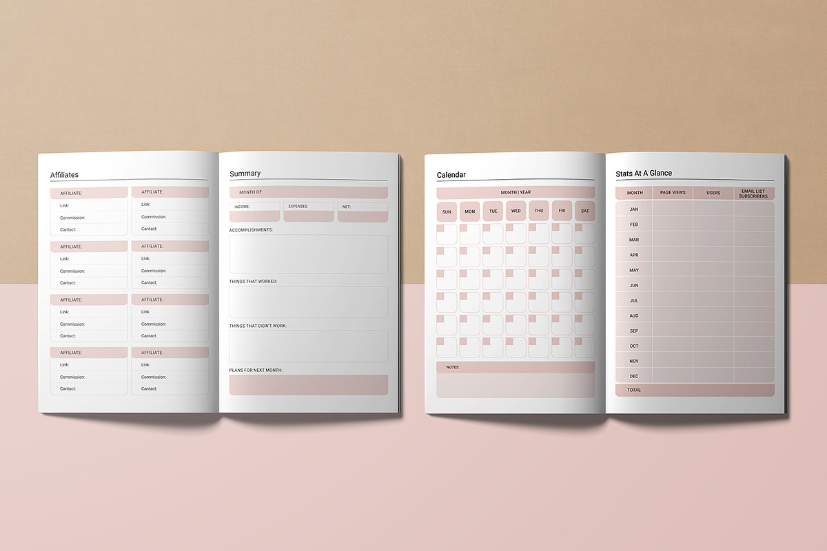Blog Planner Worksheet | Canva, a Brochure Template by retrographix (Photo 6 of 6)