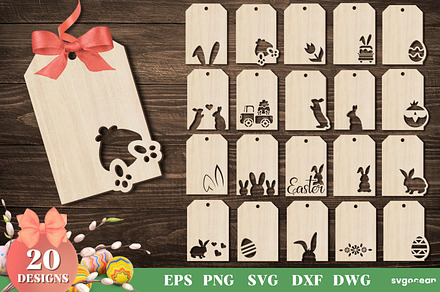 Easter Gift Tags Svg Bundle, an Illustration by svgocean