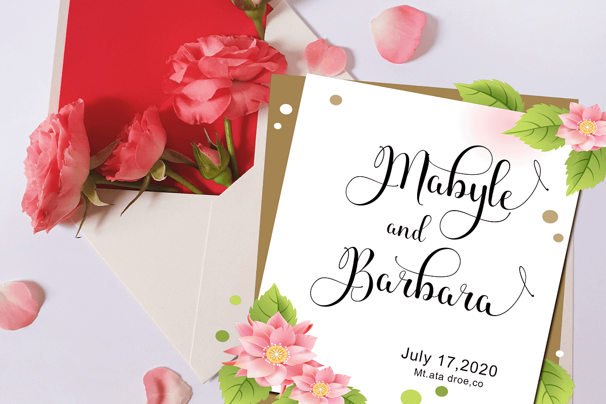 Beauty maheyrah, a Script Font by Deniz86 (Photo 5 of 6)
