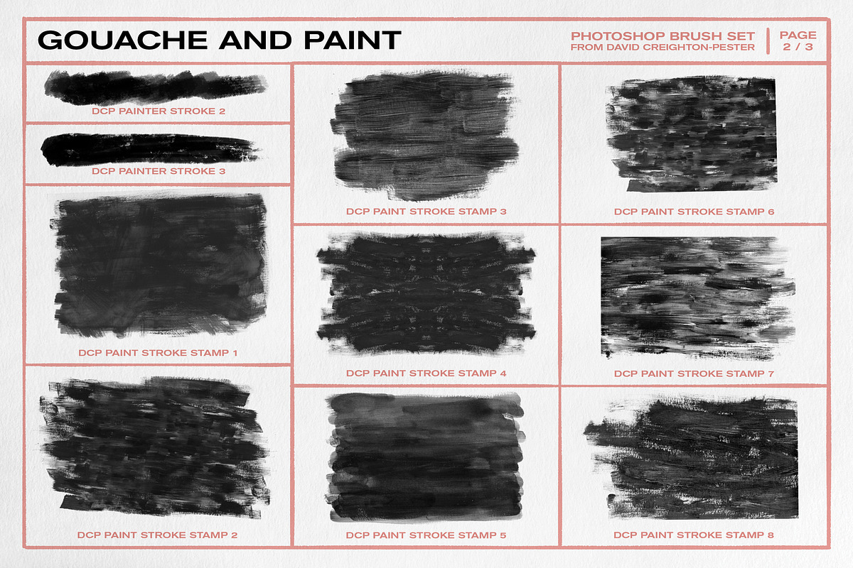 Photoshop Gouache and Paint Brushes, a Brush Add-On by David Creighton-Pester (Photo 3 of 4)