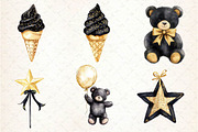 Luxury Black Kids Birthday Clipart, an Illustration by Dream Creation (Thumbnail 4 of 6)