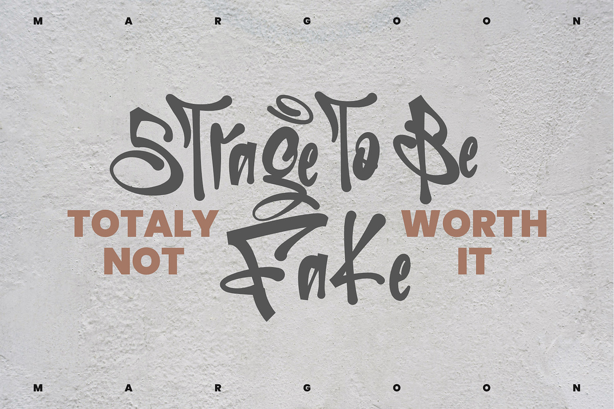 Margoon Graffiti Display Handmade, a Handwritten Font by Maulana Creative (Photo 7 of 7)