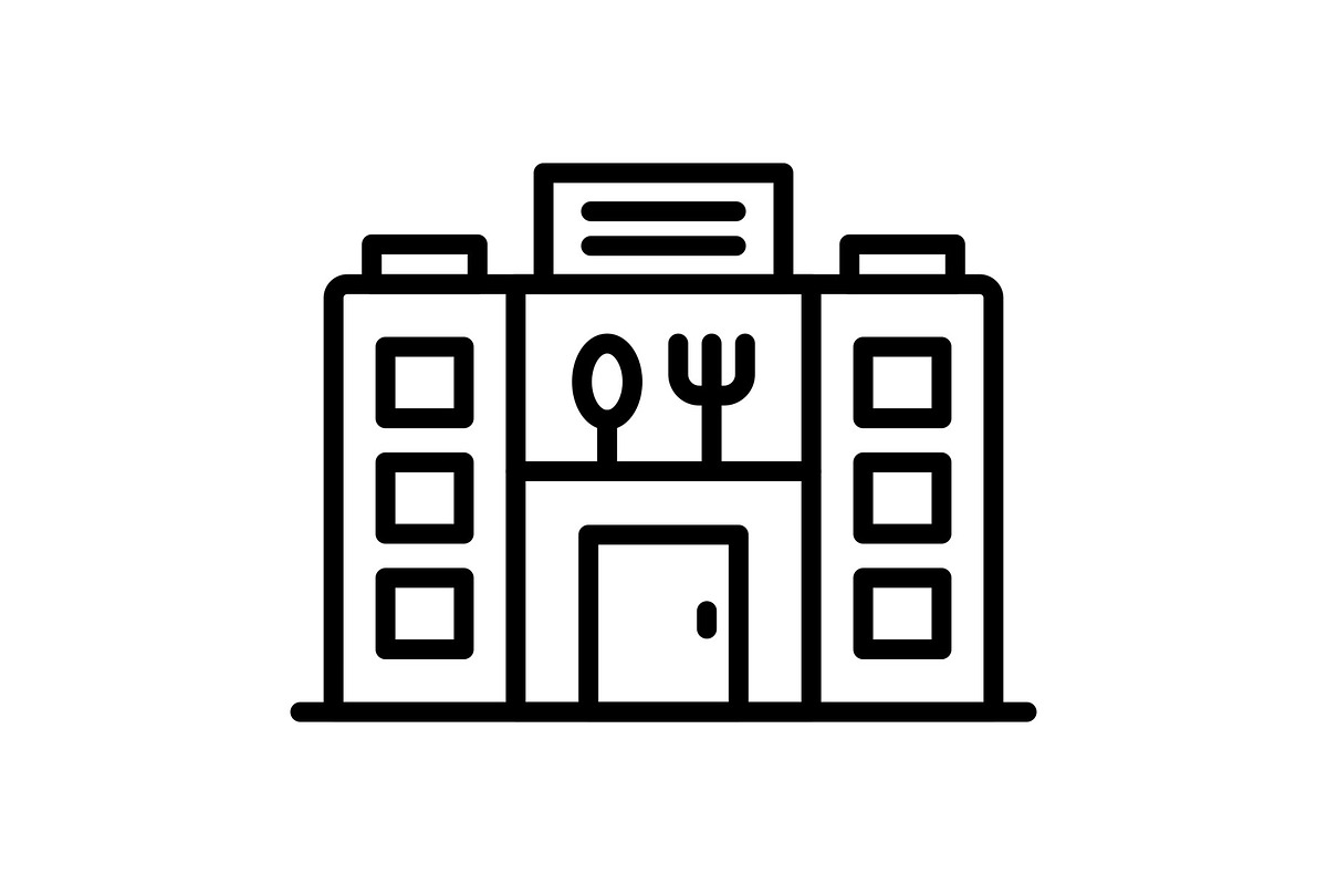Restaurant Line Icon, an Icon by Pexelpy