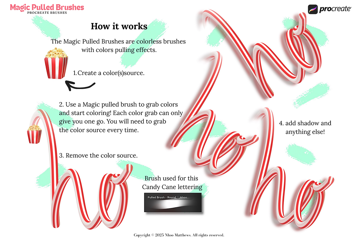 Procreate 3D Magic Pulled Brushes, a Brush Add-On by Fashion Workshop Bkk (Photo 4 of 15)