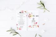 watercolor 8 peonies wedding cards, an Invitation Template by TurquoiseDesign (Thumbnail 3 of 7)