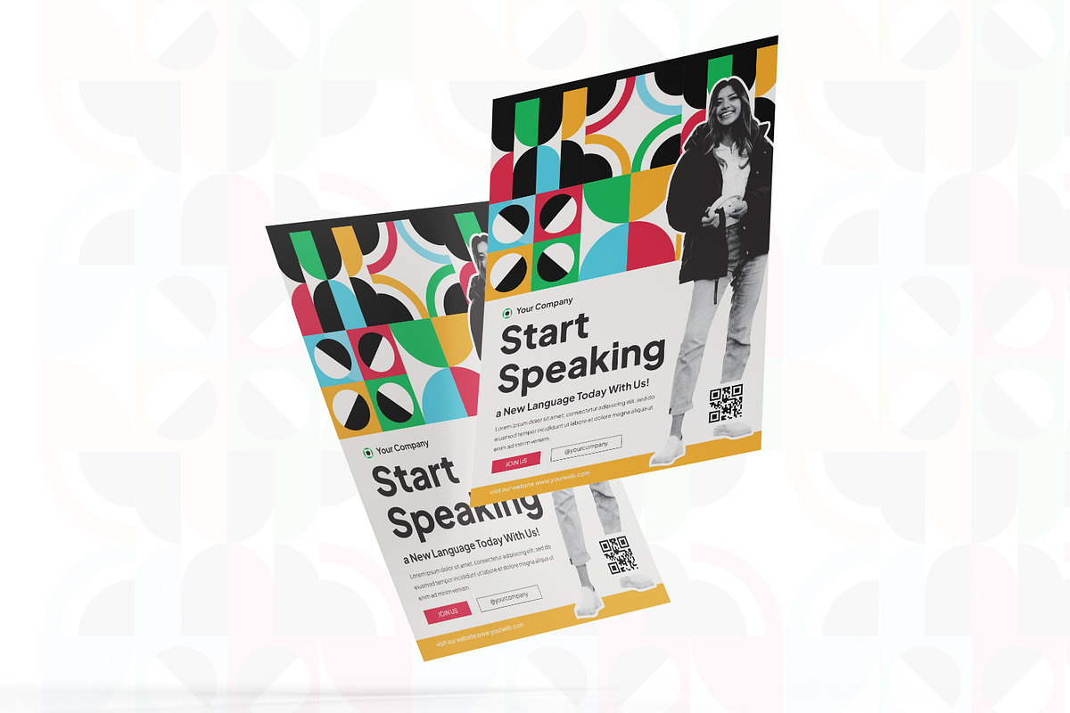 Language Course Flyer, a Flyer Template by Esensifiksi.studio (Photo 2 of 3)