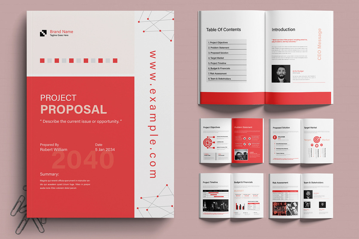 Business Project Proposal Template, a Brochure Template by MightyDesign (Photo 1 of 6)