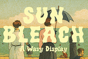 Sunbleach - a wavy display font, a Font by Press & Pen (Thumbnail 1 of 6)
