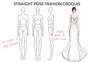 Straight Pose Fashion Croquis