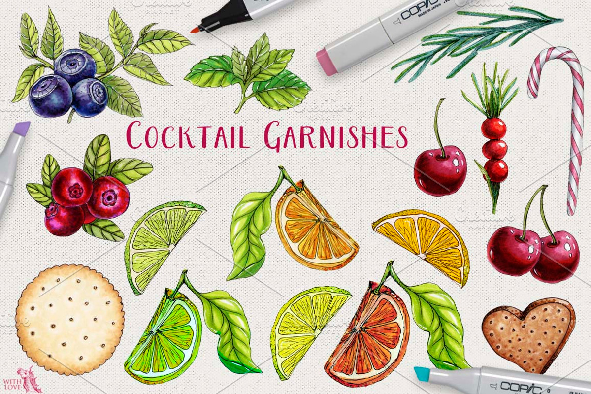 Cocktail Party Food Illustrations, a Food Illustration by Fluffy Unicorn (Photo 4 of 7)