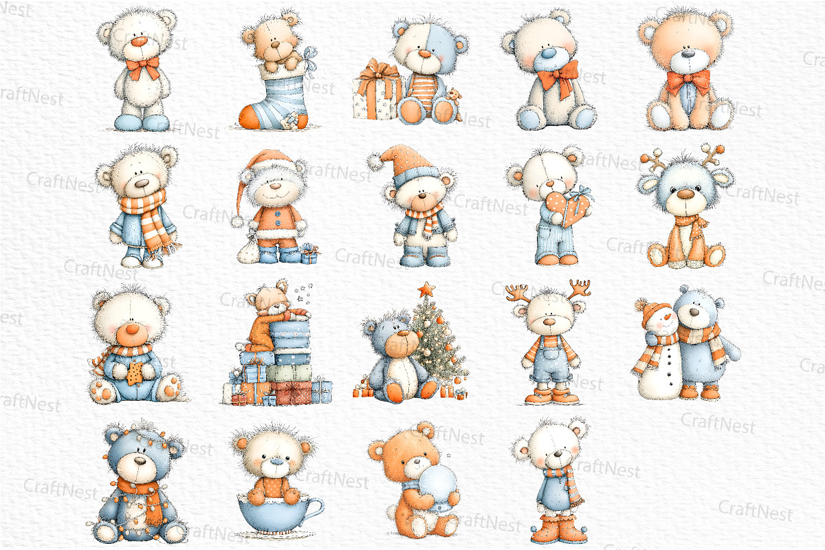 Whimsical  Cute Teddy Bear, an Illustration by Craft Nest (Photo 6 of 6)