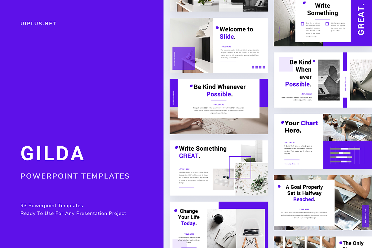 Gilda Creative PowerPoint Templates, a Presentation Template by uiplus (Photo 1 of 13)