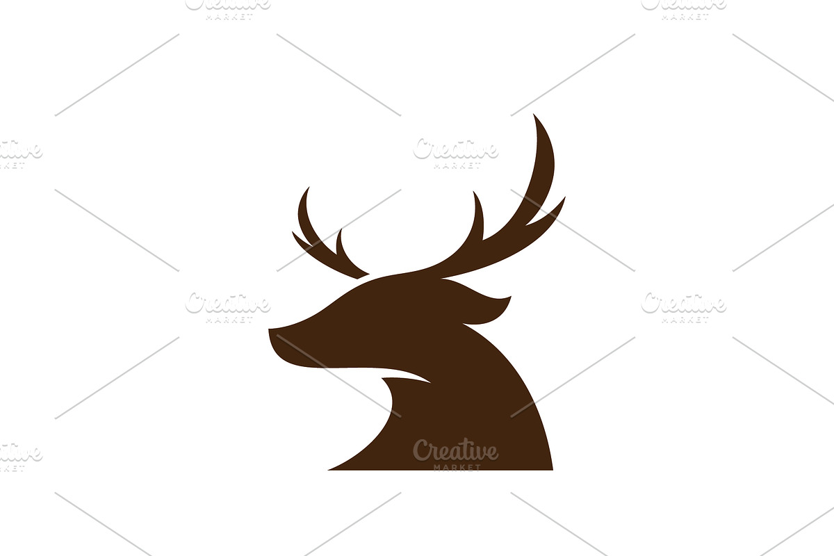 Deer head creative logo design, a Branding & Logo Template by T.Vooka