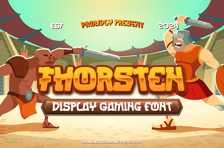 Thorsten - Display Gaming Font, a Font by Dhabee