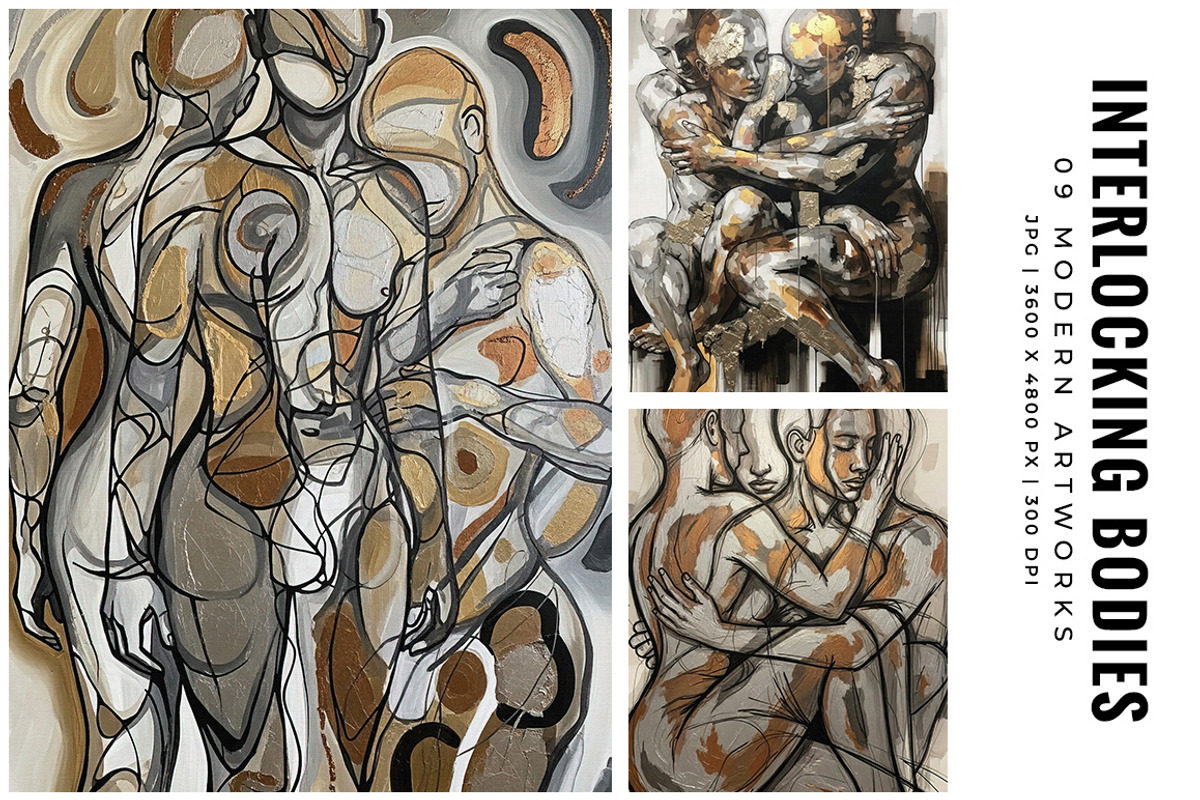 Interlocking Bodies, a Decorative Illustration by Digital Art Creations (Photo 1 of 6)