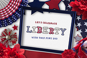 Liberty Font Duo - Stacked Font, a Font by CraftyLittleNodes (Thumbnail 1 of 5)