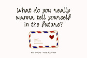 Raw Thoughts - Handwritten Font, a Handwritten Font by Artflorara (Thumbnail 3 of 11)