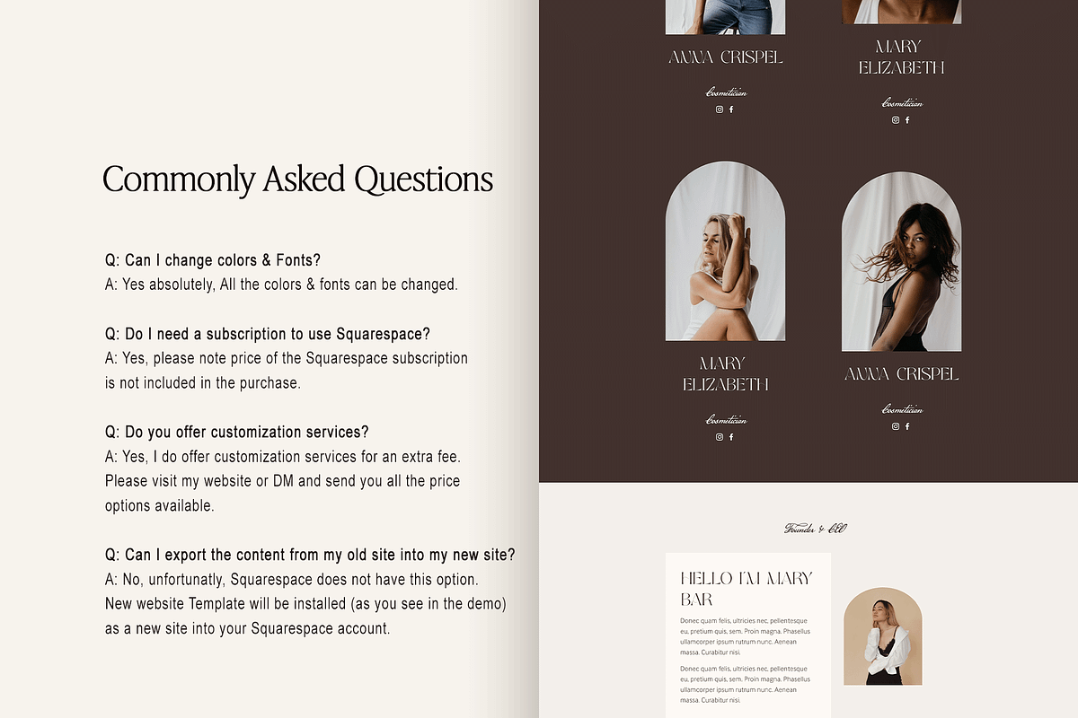 Spa Salon Squarespace 7.1 Template, a Websites & App Template by Kseniia_Design (Photo 4 of 9)
