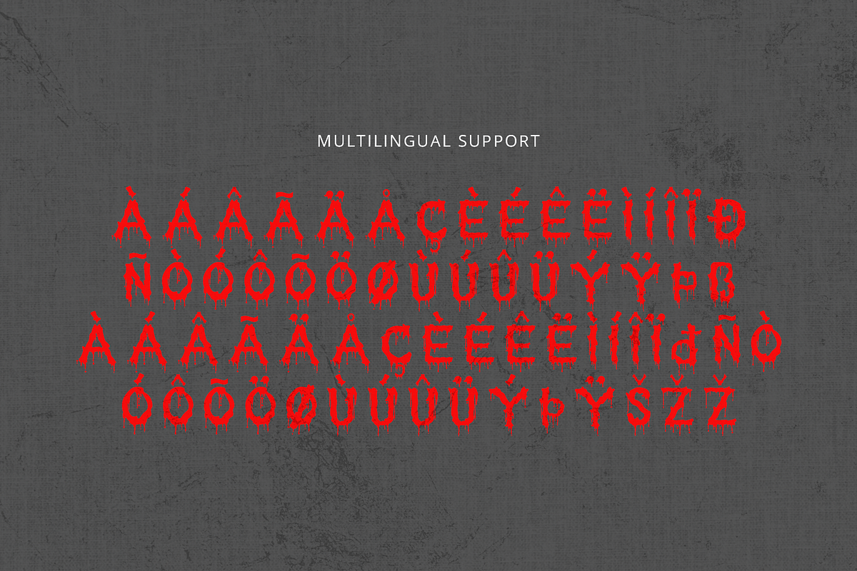 Bloodsoul - A Modern Horror Font, a Blackletter Font by overlaytemplates (Photo 5 of 5)