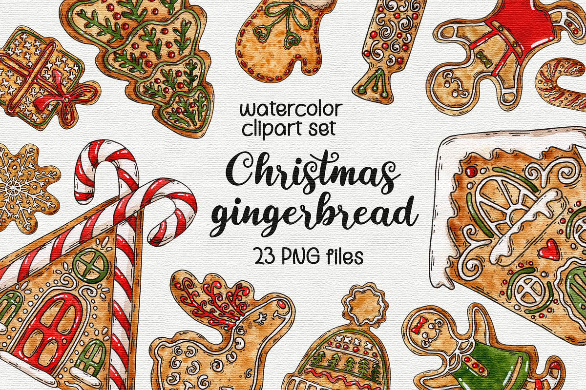 Christmas gingerbread clipart, an Object Graphic by Trinibis (Photo 1 of 4)