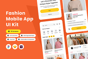 Floe - Energetic Fashion App UI/UX, an App Template by trabaskriya