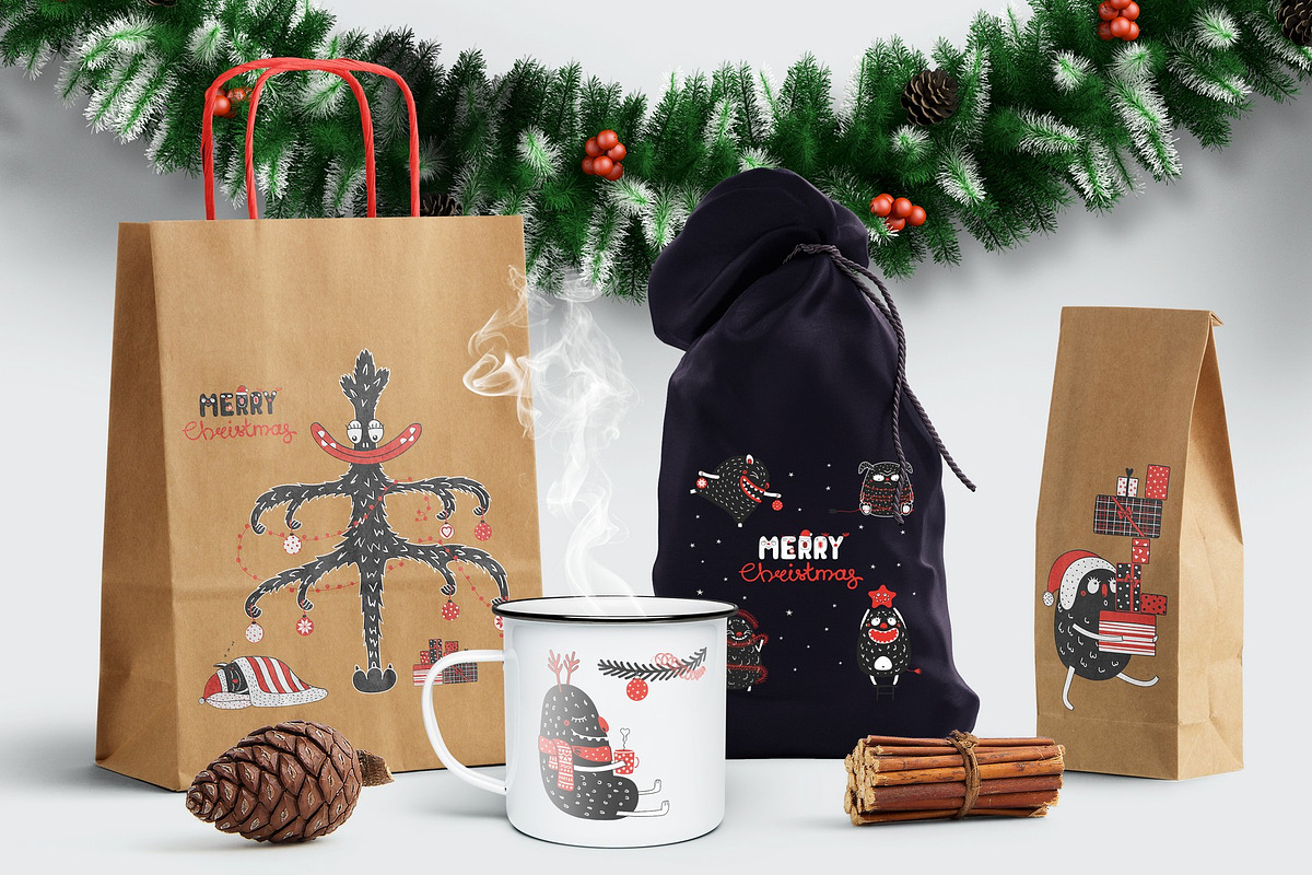 Christmas Bundle Cute Illustrations, a Seasonal Illustration by sceptical cactus (Photo 35 of 62)