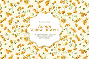 Dainty Yellow Floral Pattern, a Pattern Graphic by Tayla de Beer (Thumbnail 1 of 9)