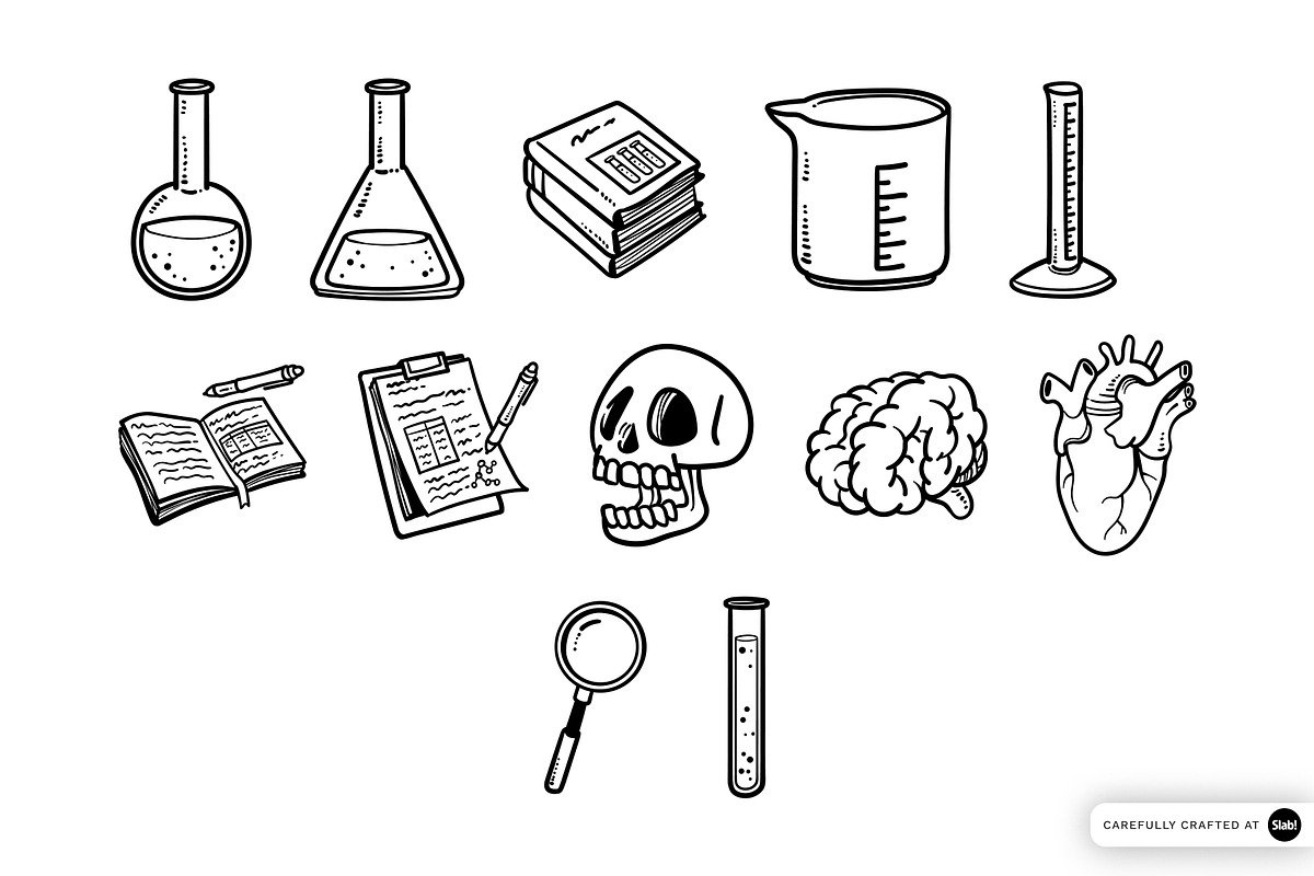Science Doodle Hand Drawn, an Object Graphic by SLAB! Design (Photo 3 of 3)