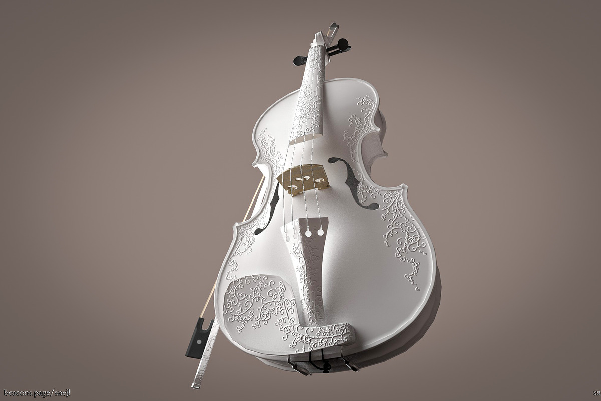 Violin, an Object 3D Model by Snji | 3D Models (Photo 6 of 12)