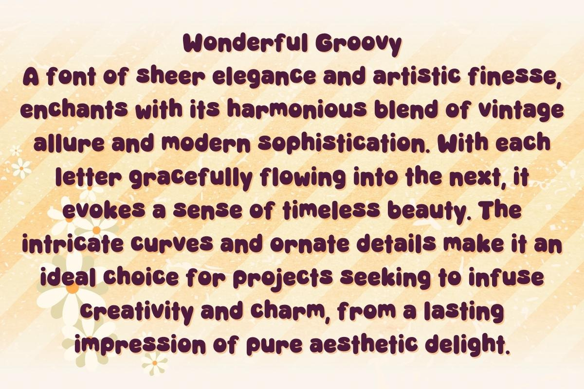 Wonderful Groovy - Handwritting, a Handwritten Font by Charmingbear59.design (Photo 4 of 5)