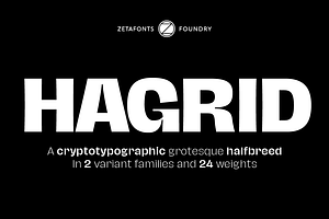 Hagrid 24 fonts + 4 variables
