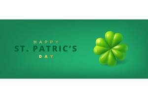 Happy St. Patricks Day banner with, an Illustration by GraphiShop