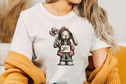 Whimsical Valentine Bunny Clipart, an Illustration by SVGArt (Thumbnail 5 of 7)