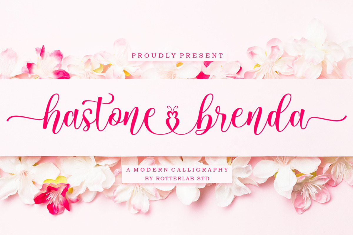 Hastone Brenda, a Script Font by Rotterlab Studio (Photo 1 of 8)