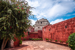 Santa Catalina Monastery Courtyard in Arequipa, Peru, an Architecture Photo by GoodGoods
