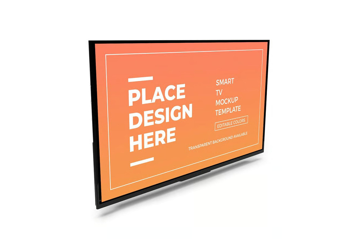 Smart TV Display Mockup Template Set, a Device Mockup by DesignRushMarket (Photo 10 of 11)