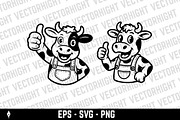 Mascot of a cheerful cow, an Animal Illustration by Vectorhight (Thumbnail 3 of 3)