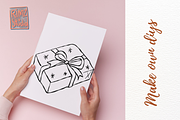 Hand-Drawn Christmas GIFT BOX SVG, an Object Illustration by RimzStudio (Thumbnail 3 of 8)