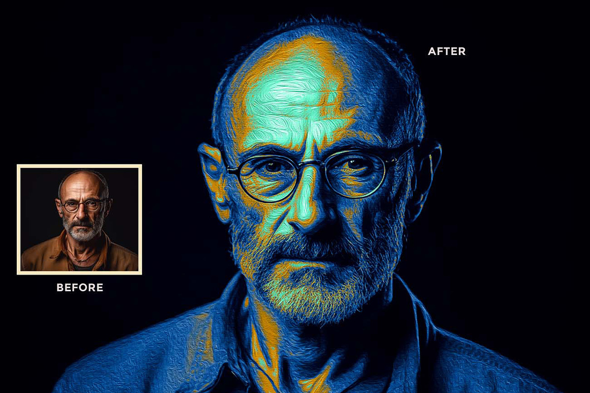 Tritone Oil Painting Ps Action, an Action Add-On by Studio Retouch (Photo 10 of 13)
