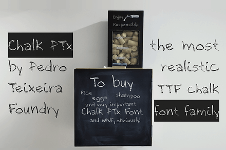 Chalk PTx TTF Font, a Handwritten Font by vectalex