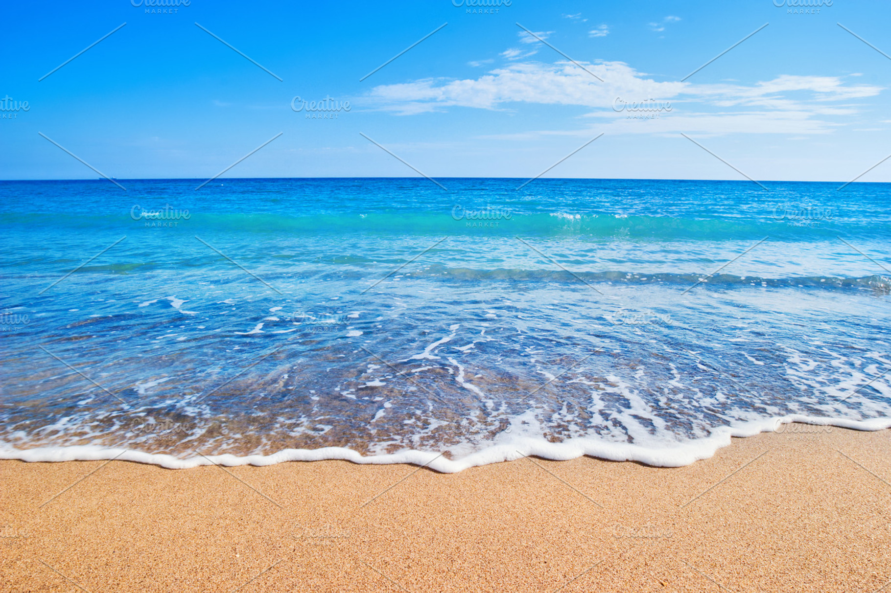 Beach and sea stock photo containing background and beach, a Nature Photo by Gladkov photography