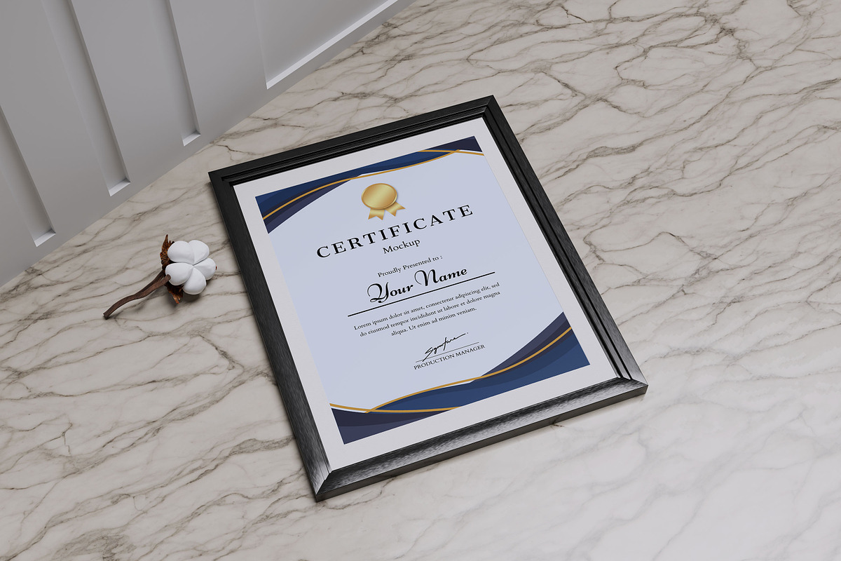 Certificate Mockup, an Advertising Mockup by xavier_studio (Photo 5 of 5)