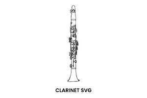 Clarinet Sketch SVG